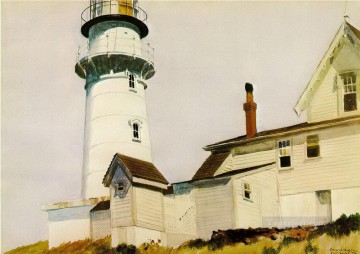 Edward Hopper Painting - light at two lights Edward Hopper